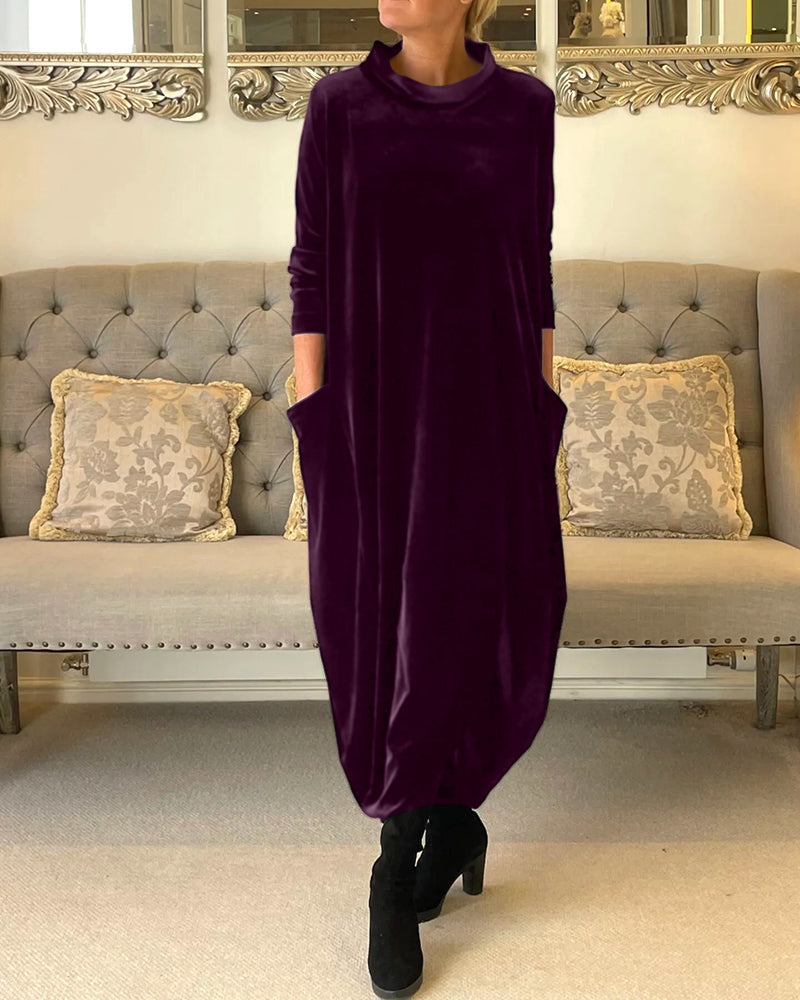 Echoarchiv | Elegantes Samtkleid mit Bauchabdeckung