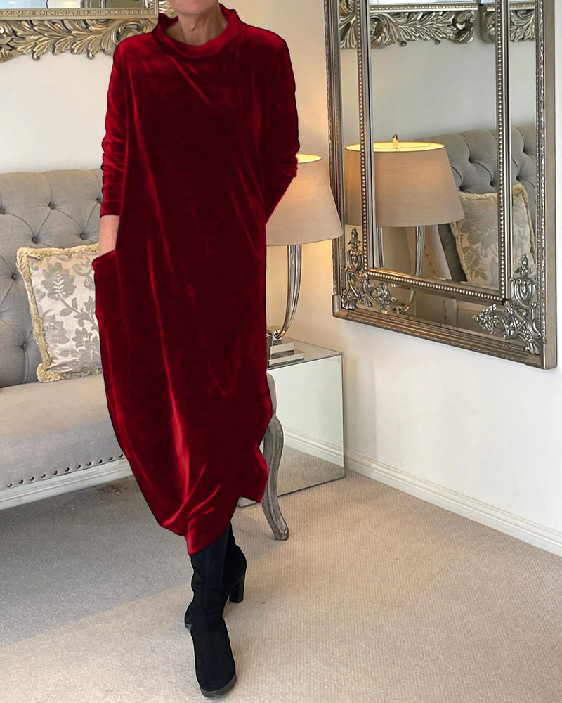 Echoarchiv | Elegantes Samtkleid mit Bauchabdeckung