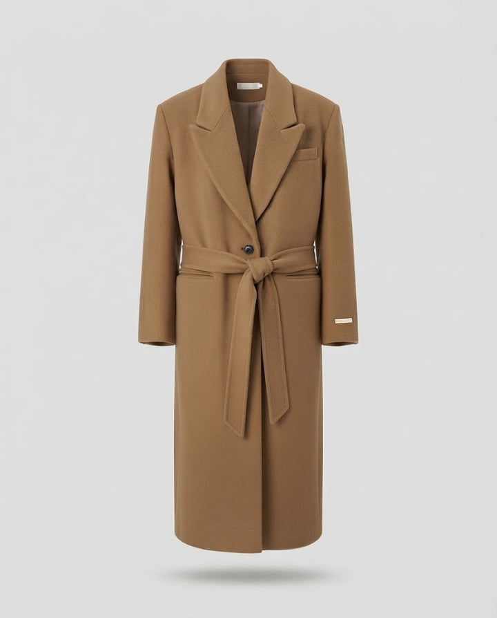 Damen Oversized Wolloptik-Mantel mit Schalkragen und aufgesetzten Taschen Echo Archiv