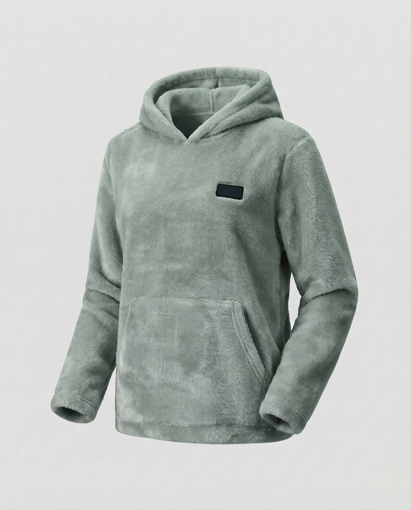 Damen Kuscheliger Fleece-Kapuzenpullover Echo Archiv