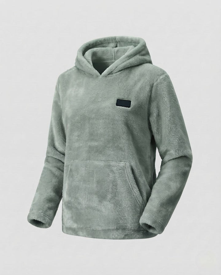 Damen Kuscheliger Fleece-Kapuzenpullover Echo Archiv