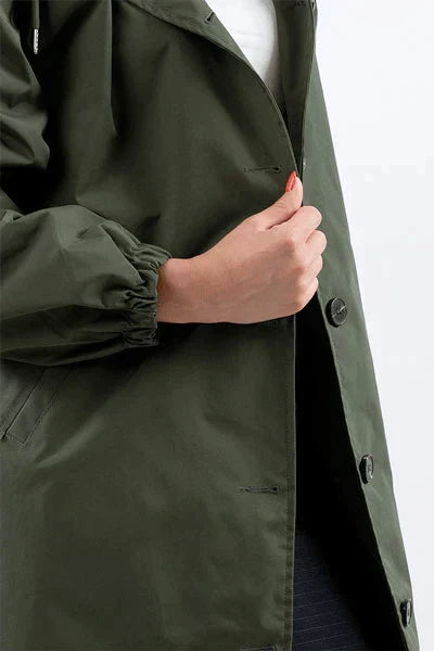 Damen Windbreaker Mantel mit Kapuze – Célinea
