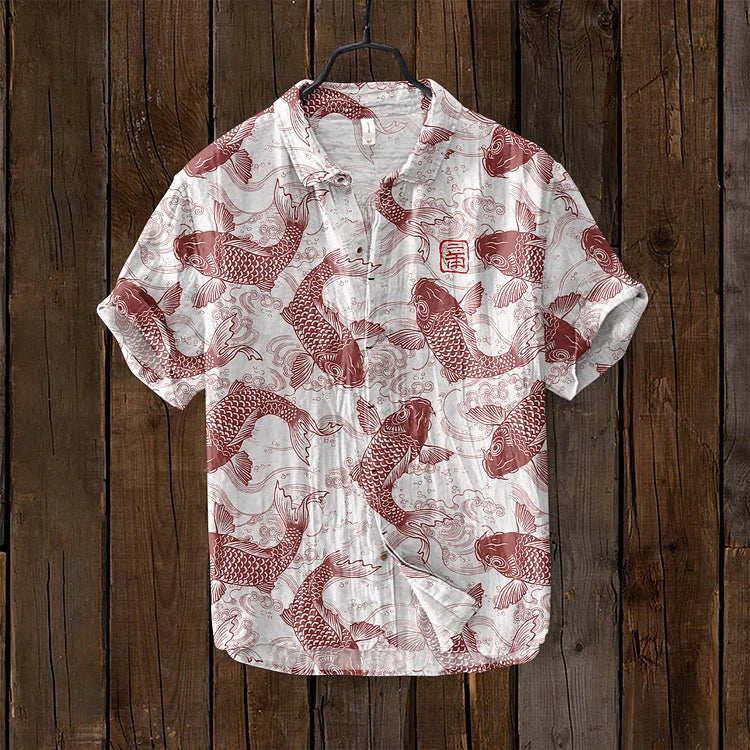 Echoarchiv | Vintage Fisch Japanische Kunst Shirt