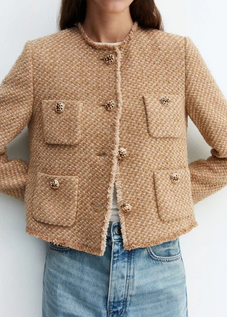 Tweed Jacke Modern geschnittene Damenjacke – Célinea