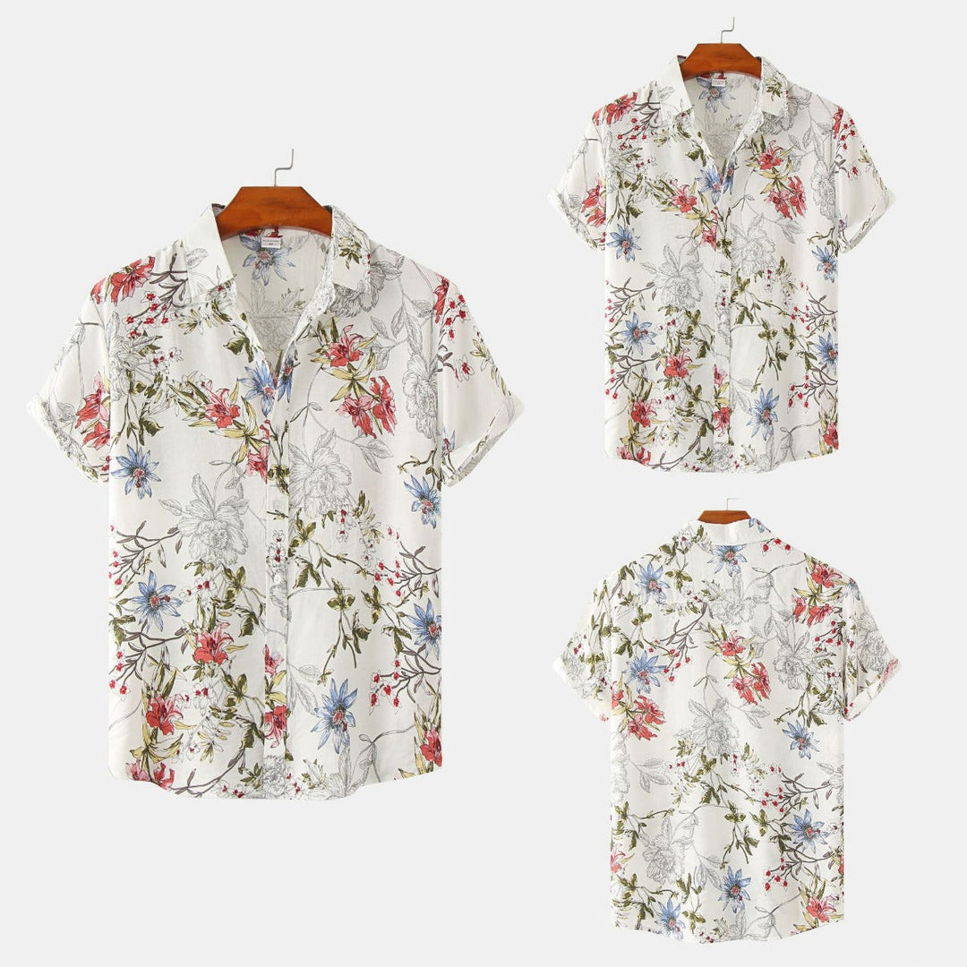 Echoarchiv | Floral kurzärmeliges Blumenhemd Männer