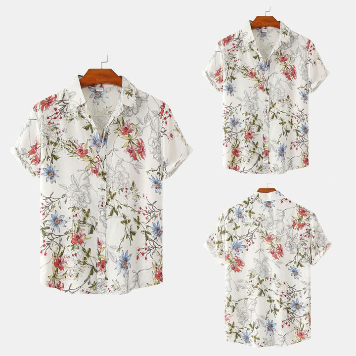 Echoarchiv | Floral kurzärmeliges Blumenhemd Männer