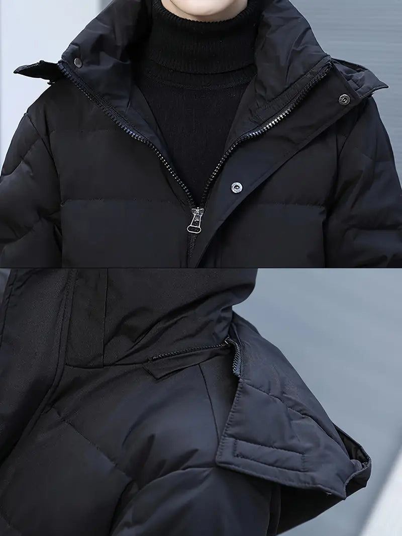 Echoarchiv - Warme Lange Gesteppte Winterjacke für Männer