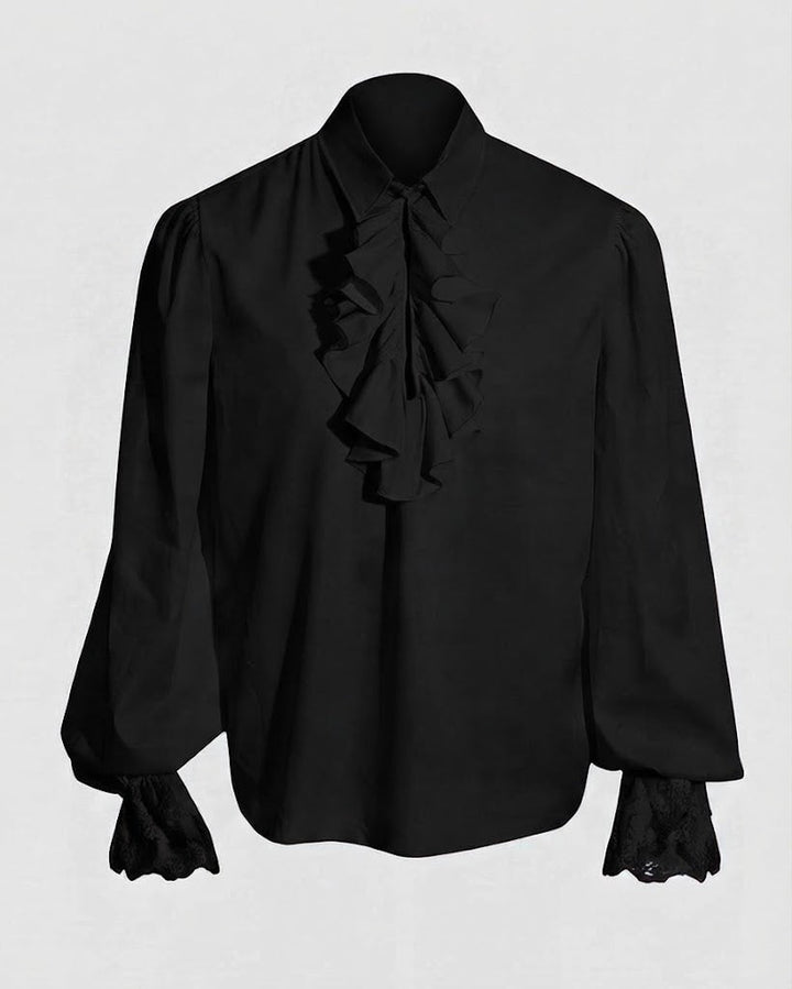 Damen Rüschbluse mit elegantem Kragenbereich Echo Archiv