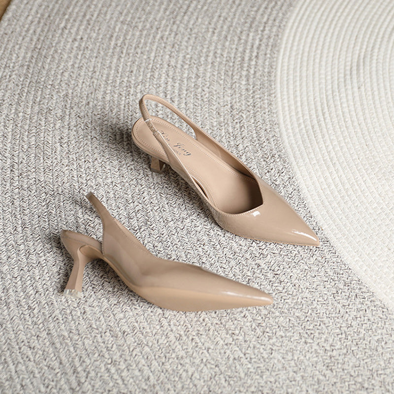 Echoarchiv | Einfarbige, Temperamentvolle High Heels mit Spitzer Zehenpartie