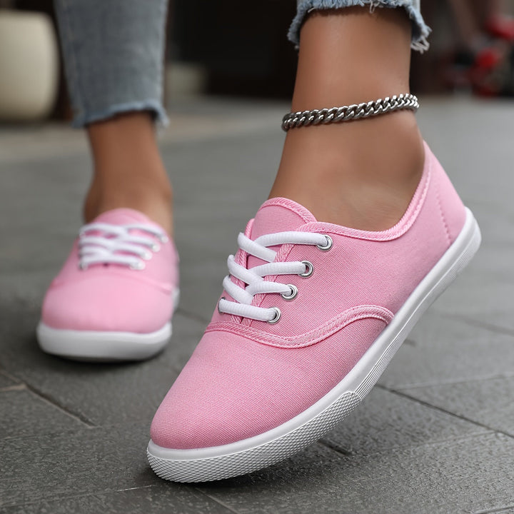 Echoarchiv | Bequeme Niedrige Canvas Schnürschuhe