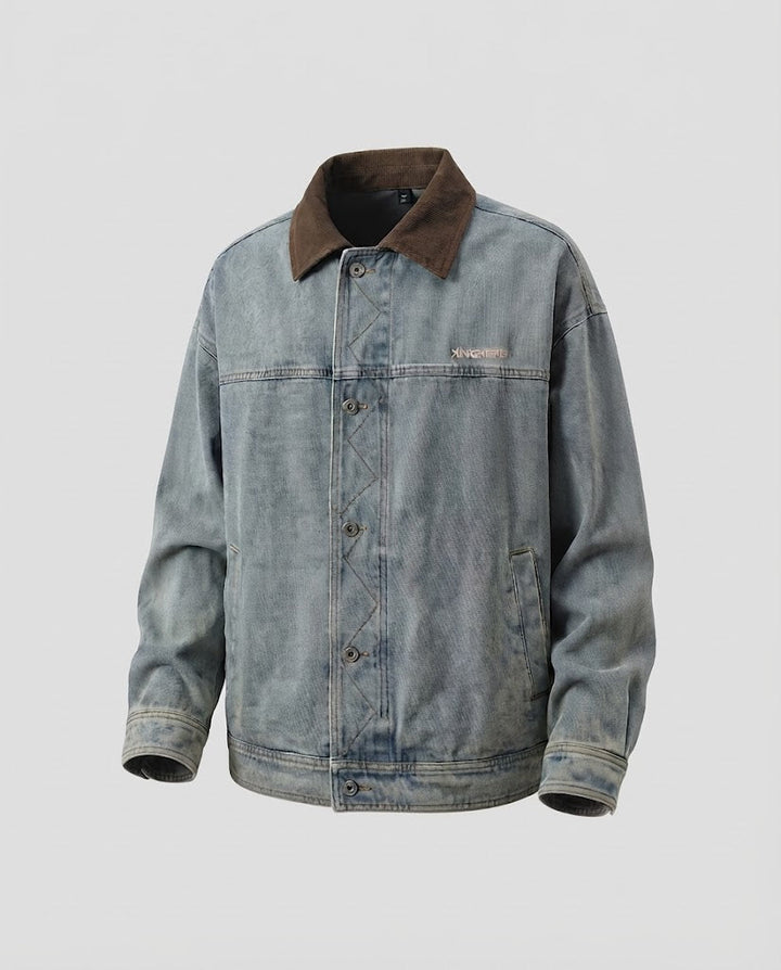 Herren Freizeit Denim Jacke Echoarchiv