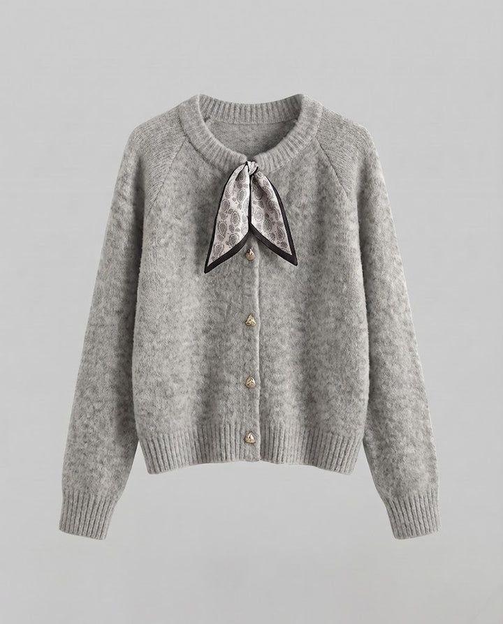 Damen Flauschiger Kurzcardigan mit Rundhalsausschnitt und Raglanärmeln Echo Archiv