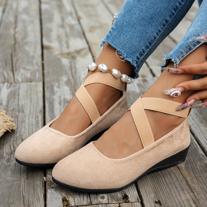 Echoarchiv | Einfache Damen Ballerinas aus Atmungsaktivem Samt