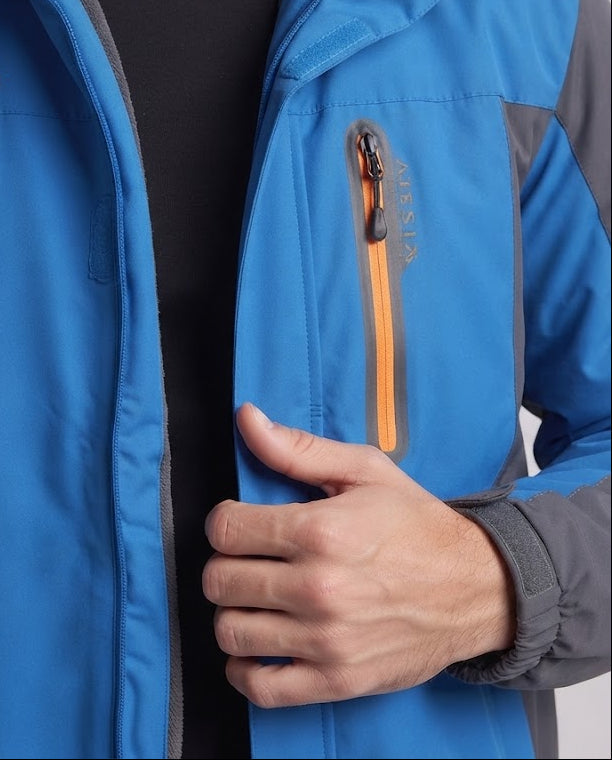 Herren wasserabweisender Softshellparka mit Teddyfleece Innenfutter und abnehmbarer Kapuze Echoarchiv