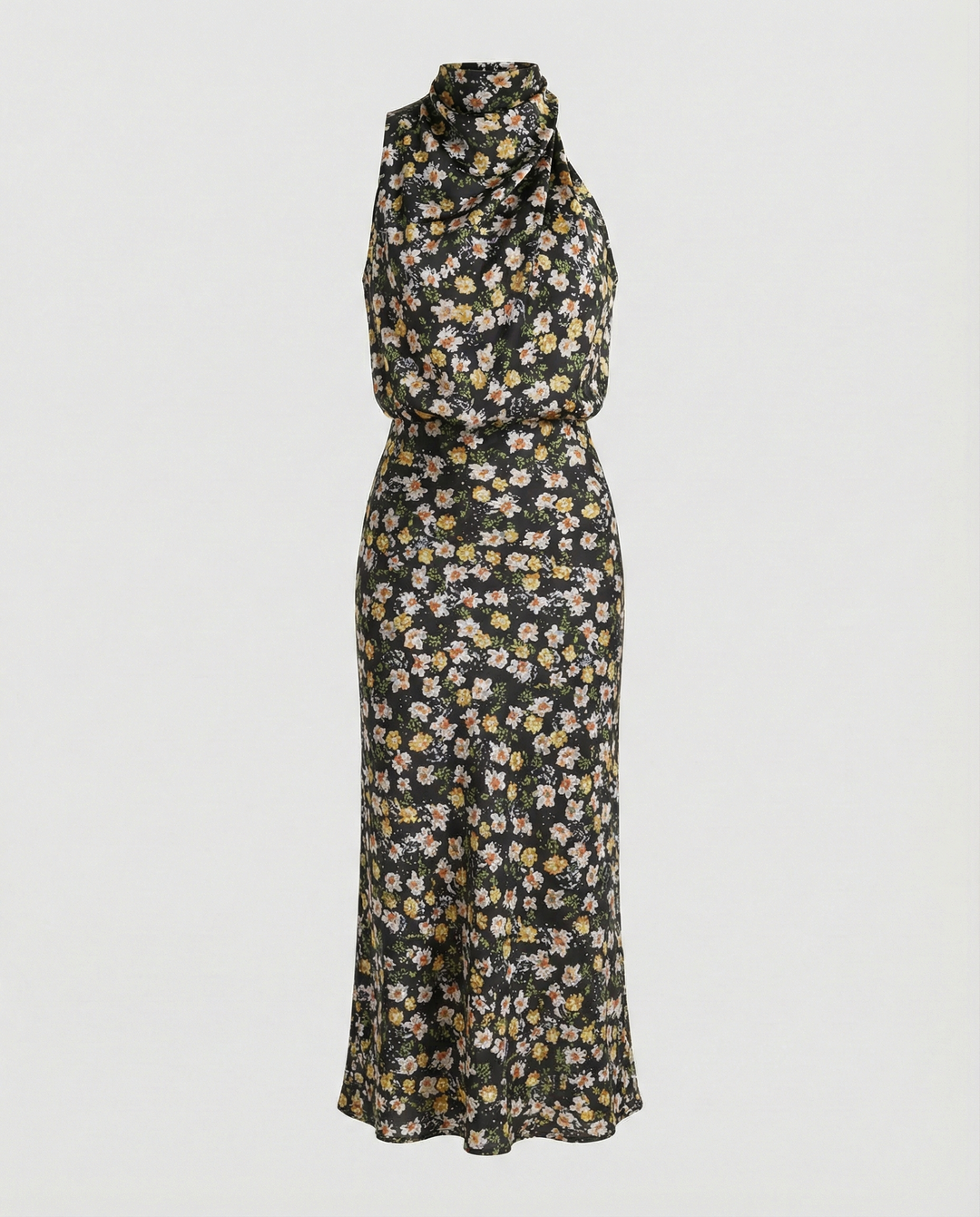 Glänzendes Langes Abendkleid mit Elegantem Schnitt | Echoarchiv