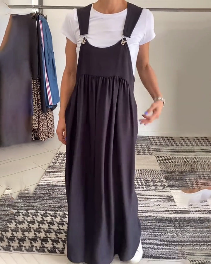 Echoarchiv | Kleid Lässig Einfarbig Hosenträger