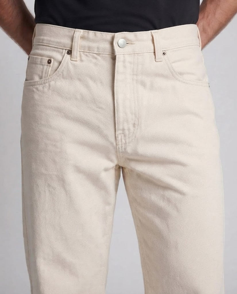 Herren Weitfallende Baumwoll-Twill-Palazzo-Jeans mit minimalistischer Nahtführung Echo Archiv