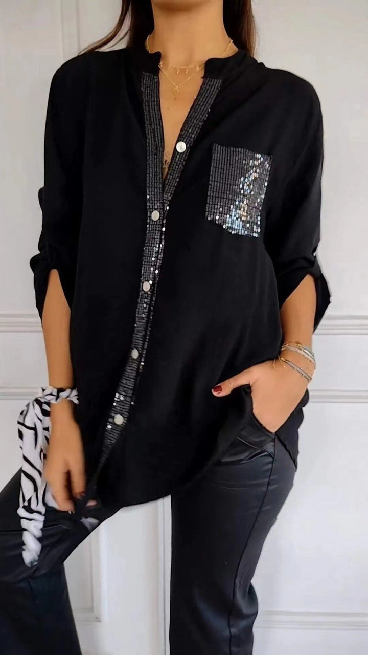 Echoarchiv | Glitzerbluse Mit Paillettentasche