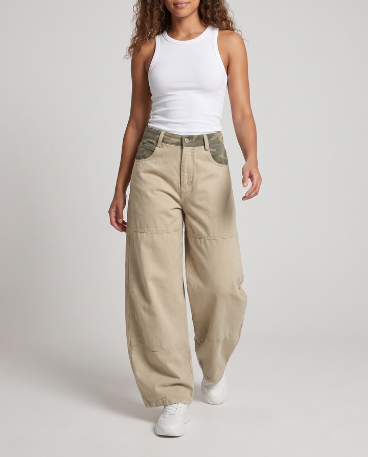 Damen Stilvolle Lockere Cargo-Hosen Echoarchiv