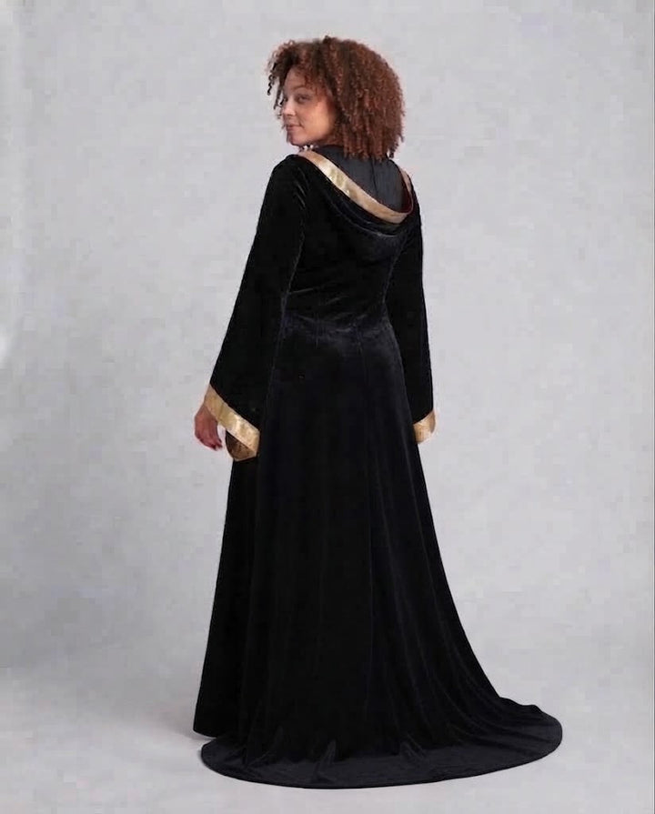 Frauen Elegante Kleid-Robe im mittelalterlichen Stil Echo Archiv
