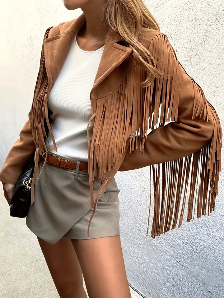 Echoarchiv | Damen Fransen Wild jacke