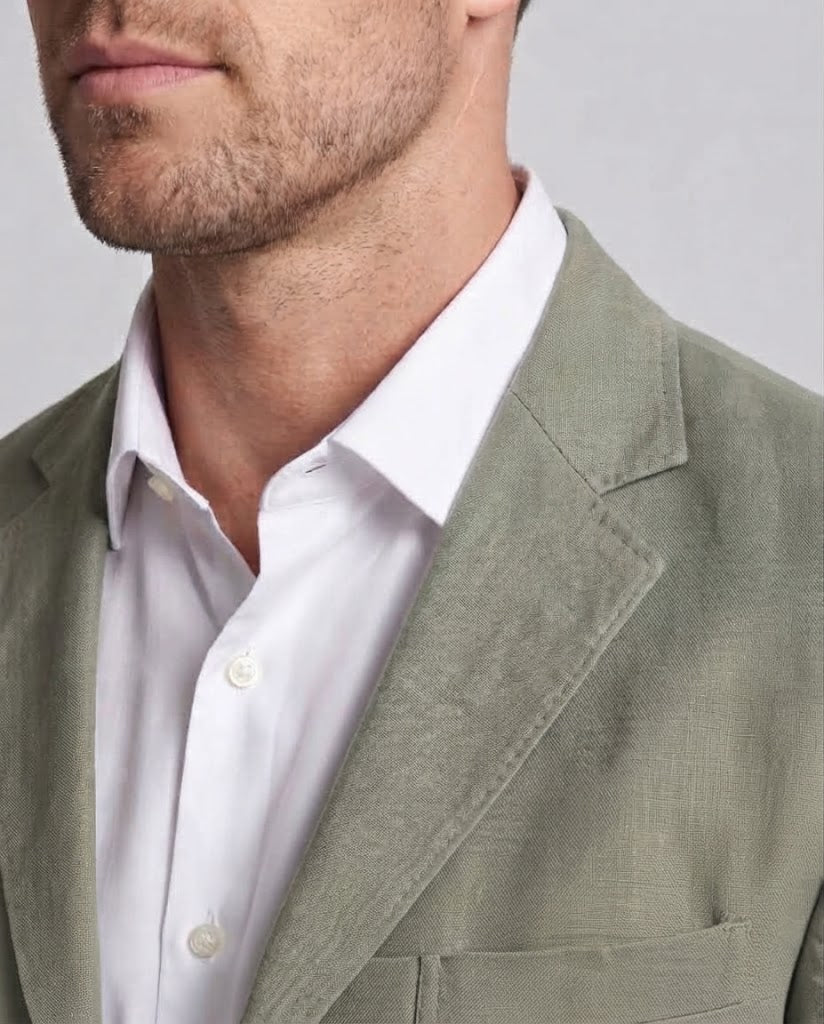 Herren Leichter Leinenblazer mit strukturierter Optik und taillierter Silhouette Echoarchiv
