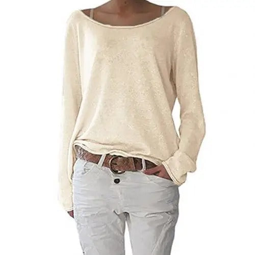 Echoarchiv | Locker Gestricktes Damen Langarmshirt