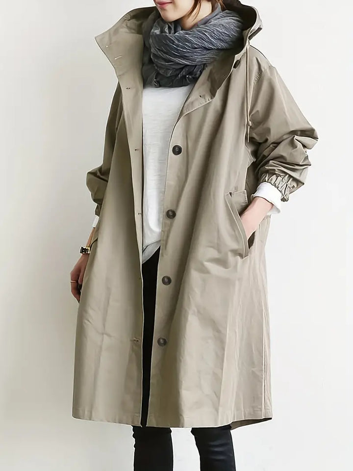 Echoarchiv | Trenchcoat mit Kapuze und Kordelzug