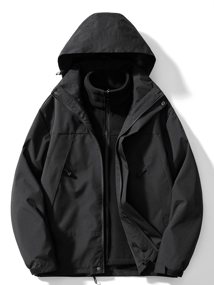 3 in 1 Outdoor Jacke Wasserdicht Winddicht Abnehmbare Kapuze – Célinea