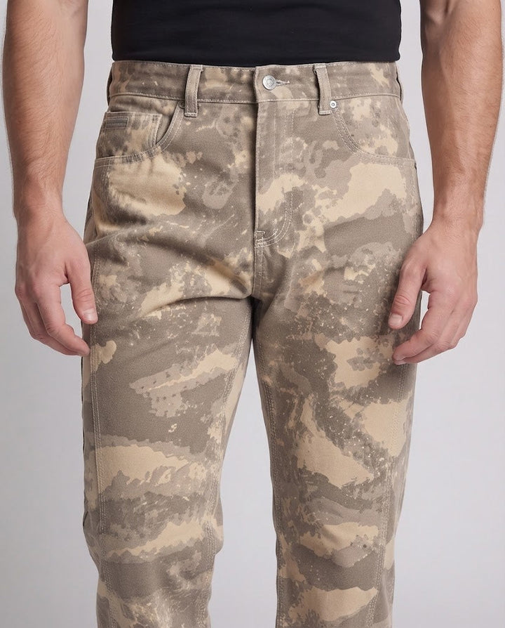 Herren Camouflage-Utility-Jeans im geraden Palazzoschnitt Echo Archiv