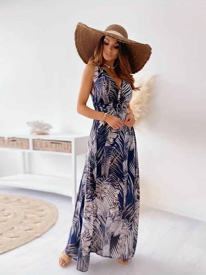 Echoarchiv | Casual Boho Maxi-Kleid Mit Kordelzug