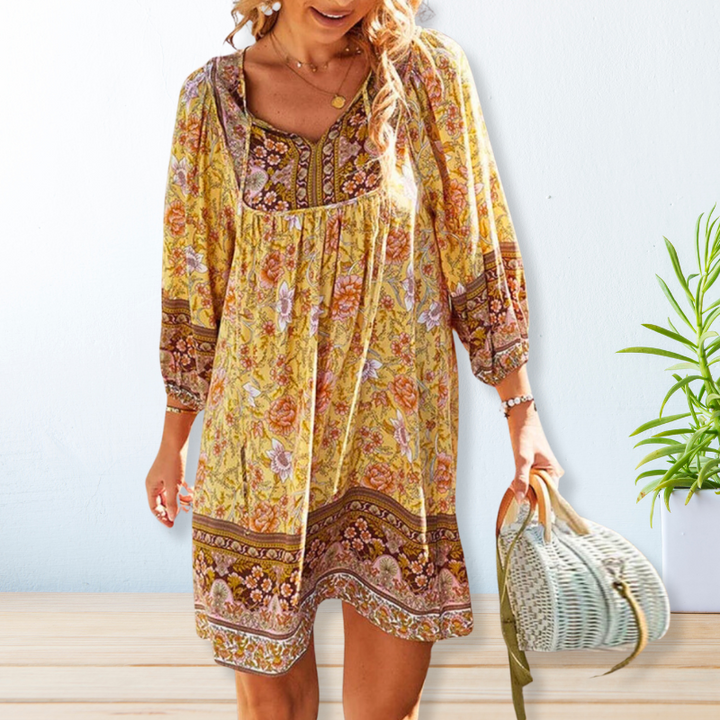 Echoarchiv | Bohemian Maxikleid mit Bauchabdeckung