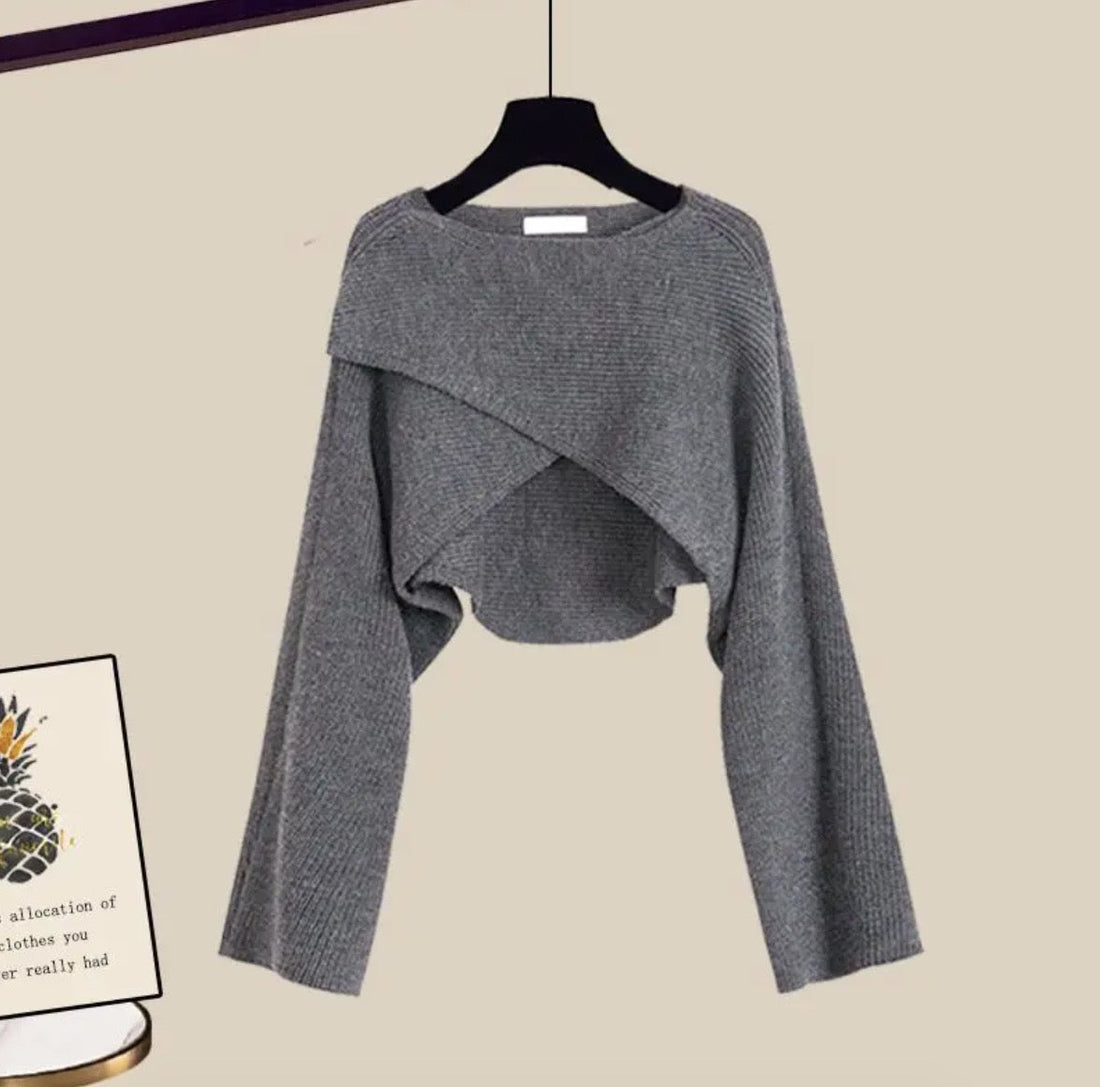 Einfarbige graue Hängejacke
