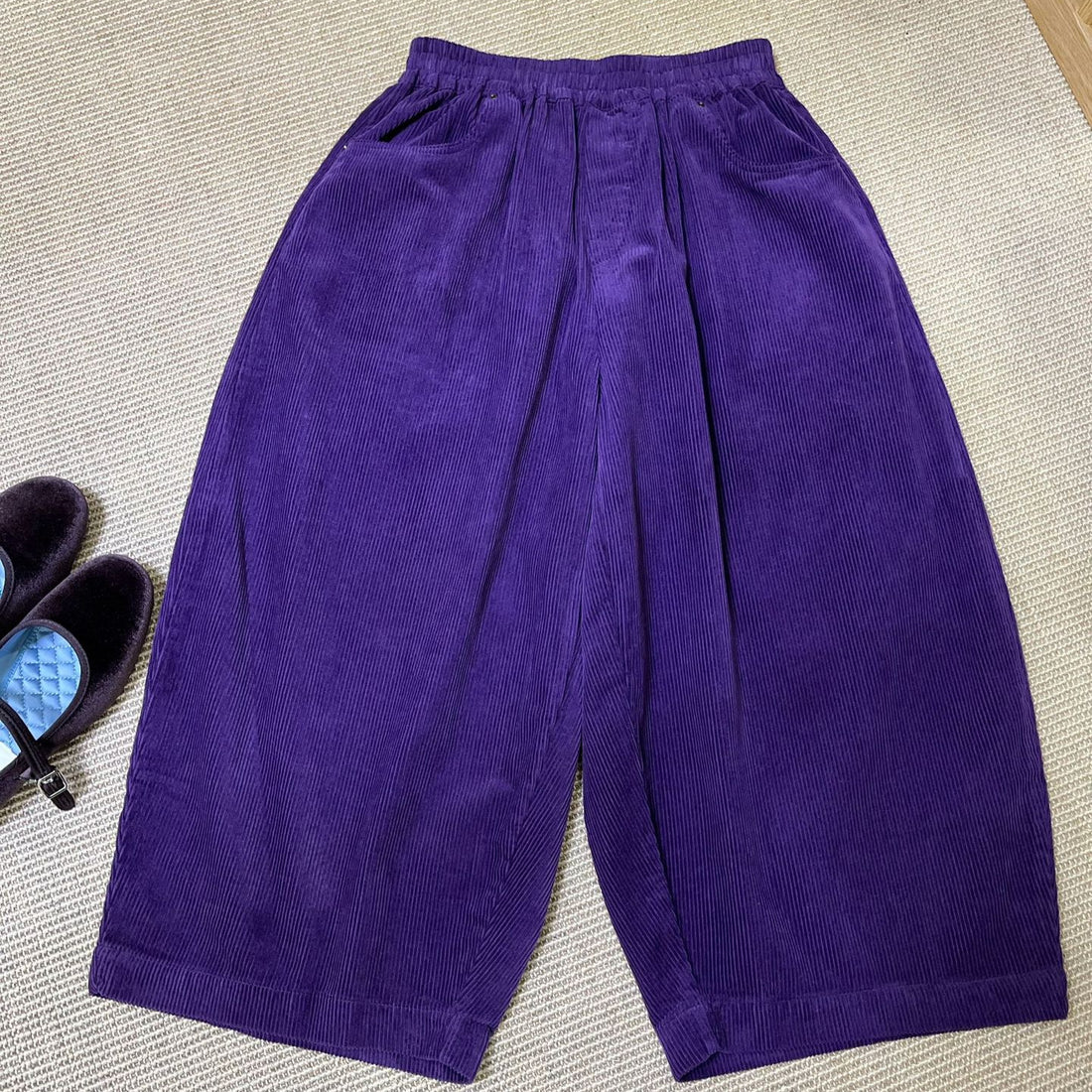 Vintage Kordhose für Damen, lockerer Schnitt, Baumwolle