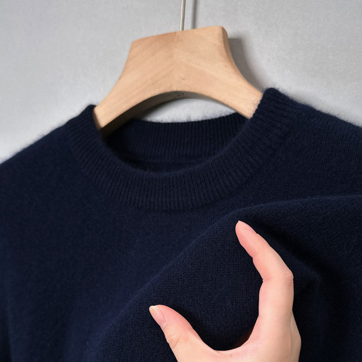 Herren-Strickpullover mit Stehkragen