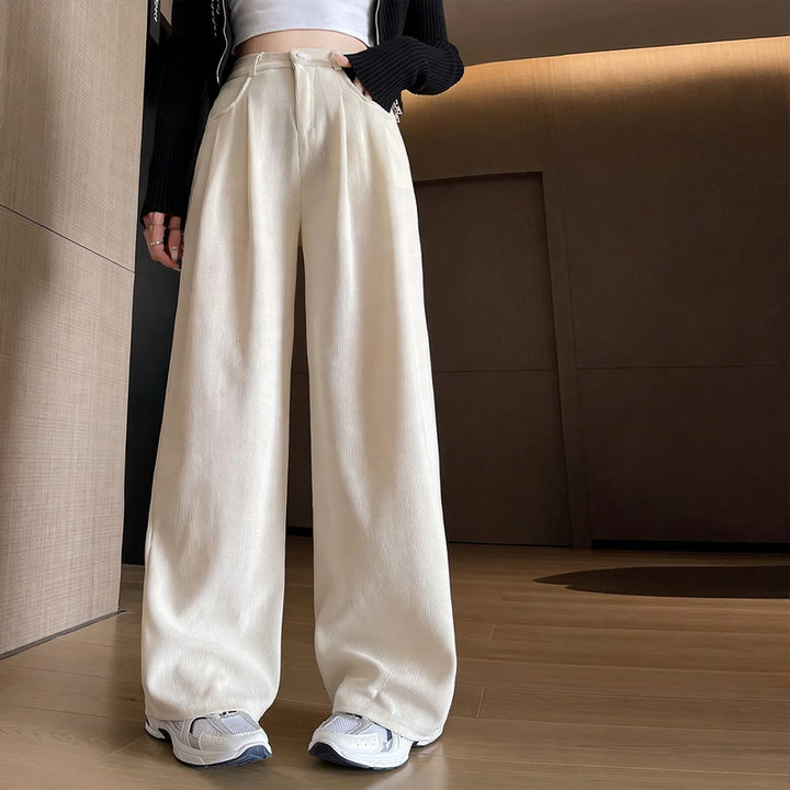 Elegante Cord-Anzughose mit weitem Bein