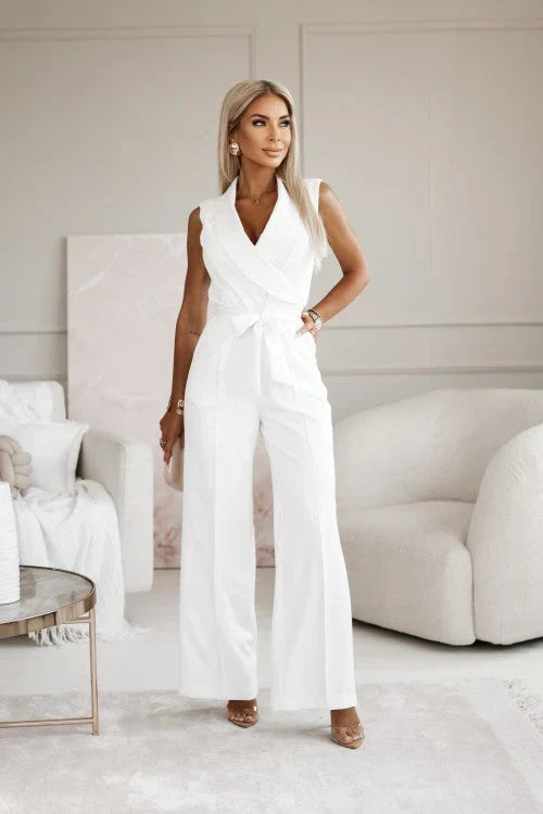 Echoarchiv | Jumpsuit Mit V-Ausschnitt Und Gürtel