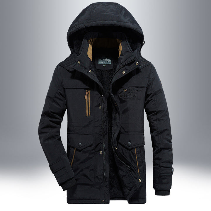 Herren Wetterfeste Parkajacke mit Kapuze Echo Archiv