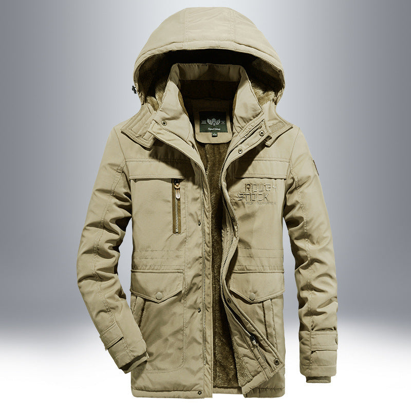 Herren Wetterfeste Parkajacke mit Kapuze Echo Archiv