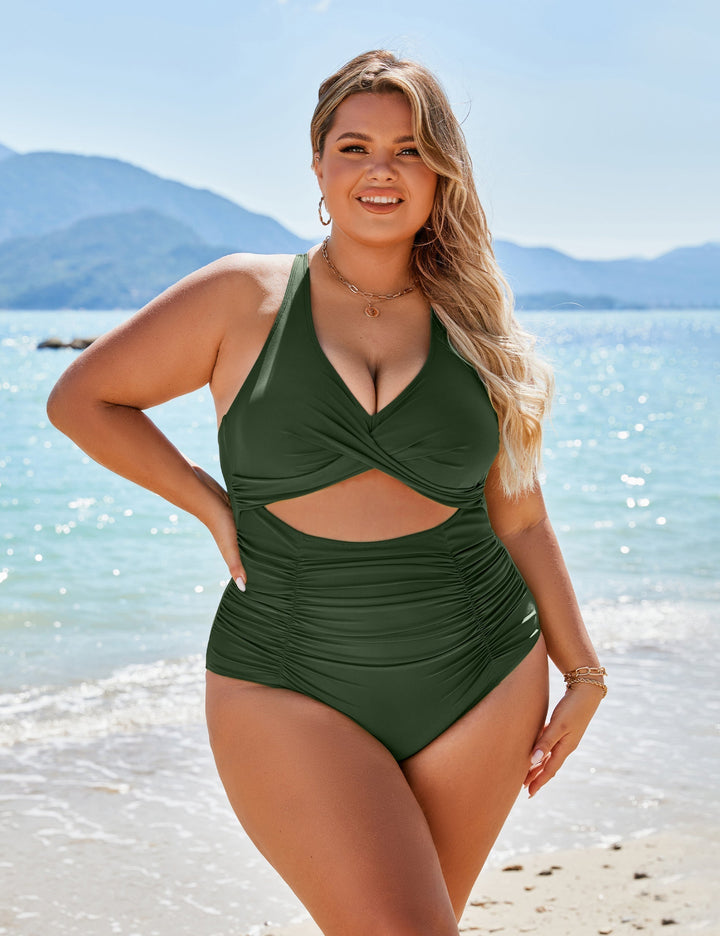 Echoarchiv | Damen Einteiler BadEchoarchivnzüge Push Up Bauchkontrolle BadEchoarchivnzüge V-Ausschnitt Cutout Anständige BadeEchoarchiv