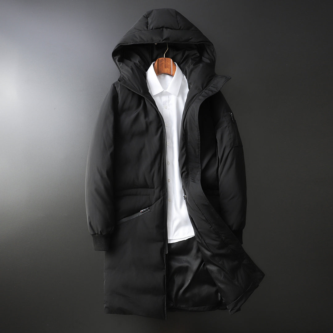 Herren Wattierter Langparka mit Kapuze und winddichtem Schutz Echoarchiv