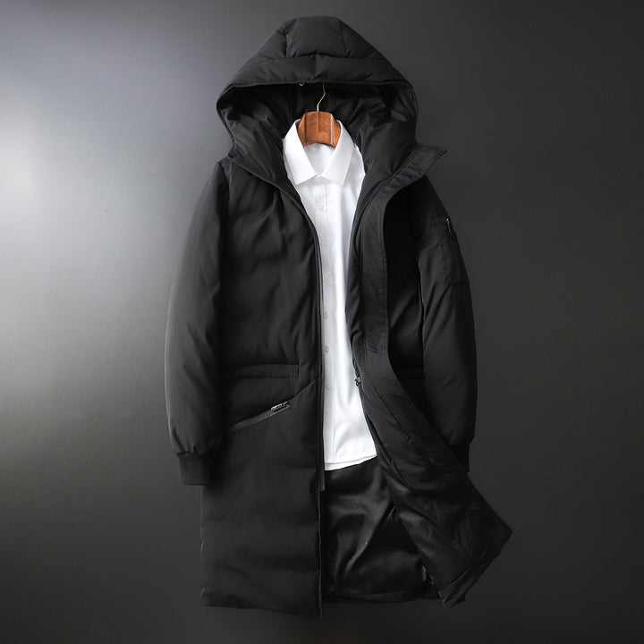 Herren Wattierter Langparka mit Kapuze und winddichtem Schutz Echoarchiv