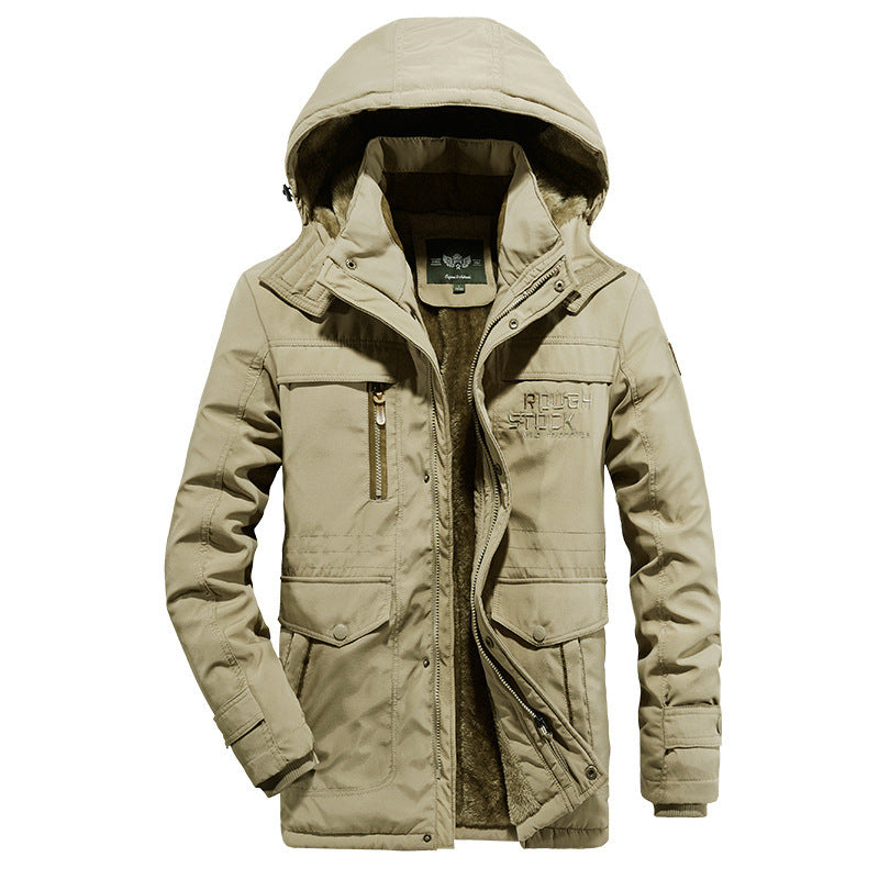 Herren Wetterfeste Parkajacke mit Kapuze Echo Archiv