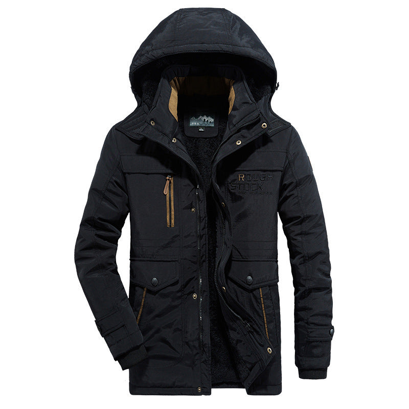 Herren Wetterfeste Parkajacke mit Kapuze Echo Archiv