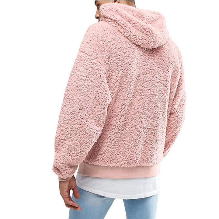 Herren Kuscheliger Teddy-Pullover mit Kapuze Echoarchiv