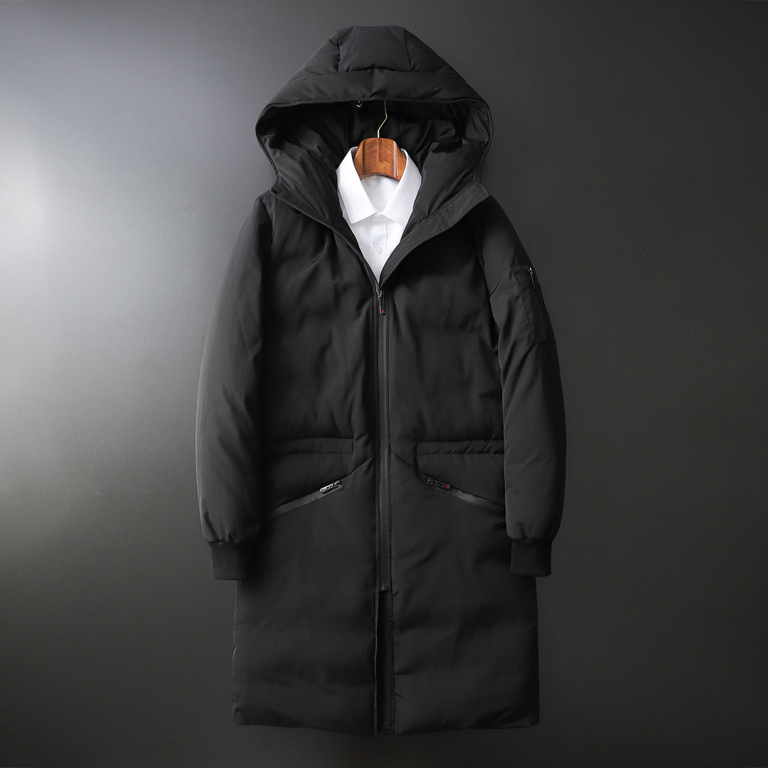 Herren Wattierter Langparka mit Kapuze und winddichtem Schutz Echoarchiv