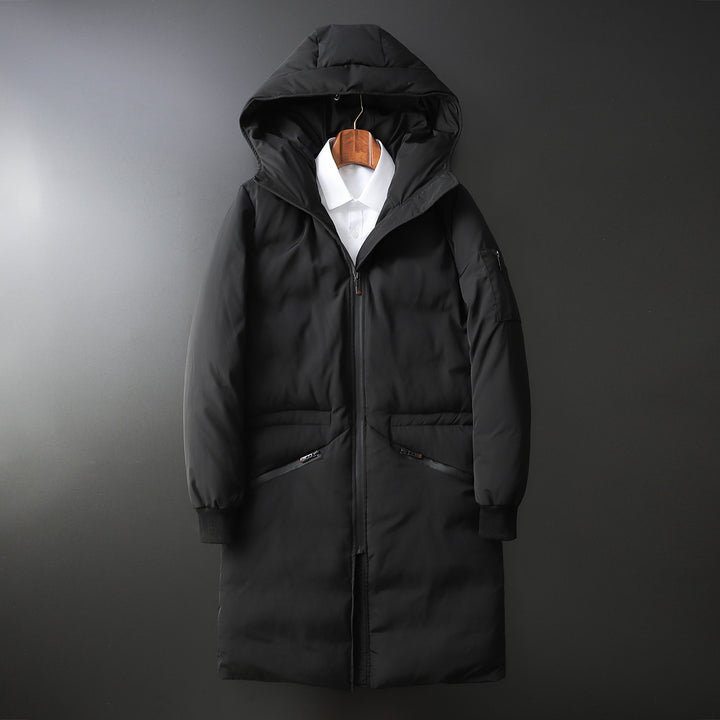 Herren Wattierter Langparka mit Kapuze und winddichtem Schutz Echoarchiv