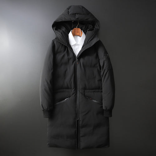 Herren Wattierter Langparka mit Kapuze und winddichtem Schutz Echoarchiv