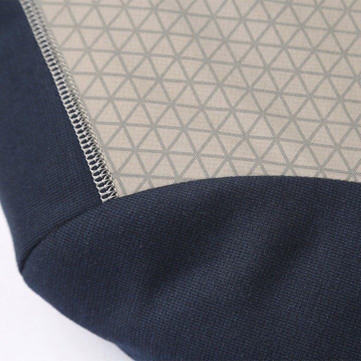 Herren Hybrid-Übergangsjacke mit gesteppter Front, Jersey-Ärmeln und Stehkragen – Taviero