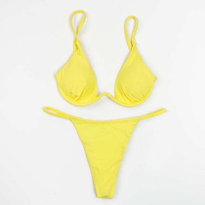 Damen Triangel-Bikini mit schimmerndem Oberteil und verstellbaren Trägern Echo Archiv